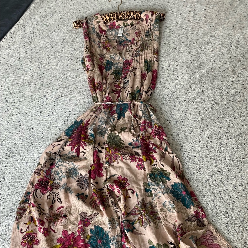 American Rag Midi Side Slit Button Down Dress